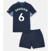 Tottenham Hotspur Radu Dragusin #6 Bortedraktsett Barn 2023-24 Kortermet (+ Korte bukser)